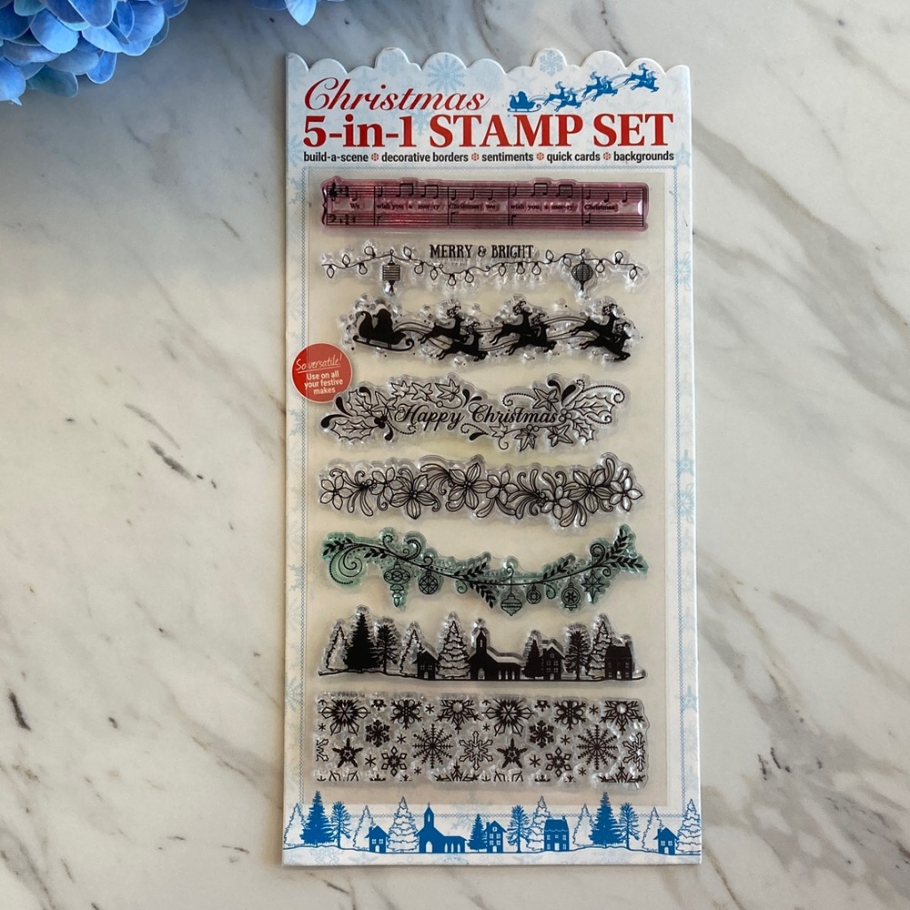 Papercraft Inspirations Christmas Borders 5-in-1 Stamp Set